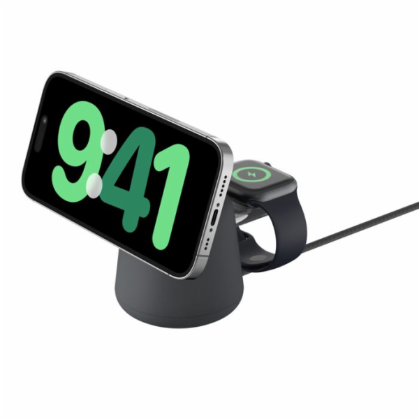 Belkin BOOST Charge PRO 15W mag.  Cha.Qi2 2in1 drkgray WI...