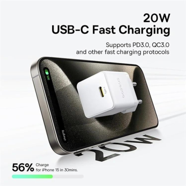 Nabíječka do sítě Baseus Palm 20W, 1xUSB-C bílá