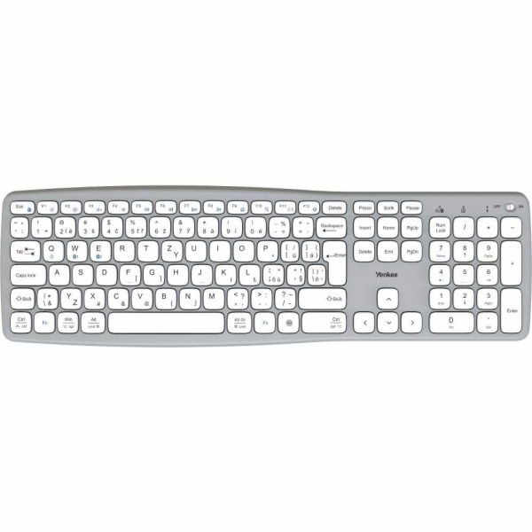YKB 2100 CSGY WL klávesnice SWIFT YENKEE, šedá