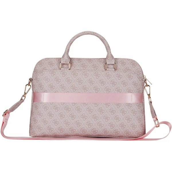 Taška Guess 4G Zipper Pocket Triangle Logo 15 růžová