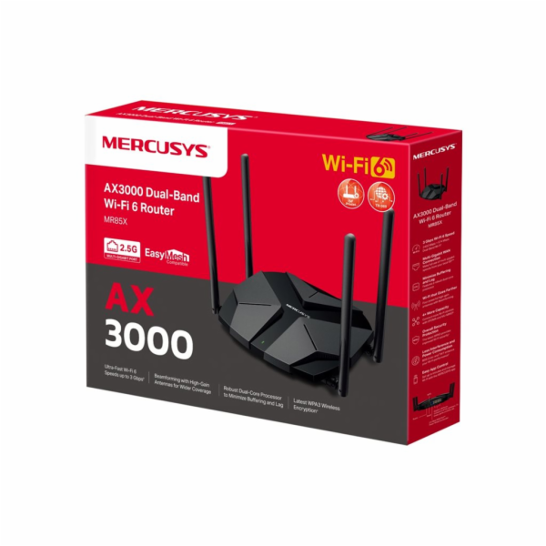 Mercusys MR85X AX3000 WiFi 6 router 2.5G WAN