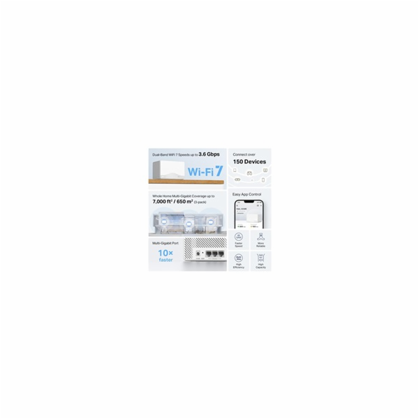 MERCUSYS Halo H25BE(3-pack) WiFi7 Mesh (BE3600,2,4GHz/5GH...