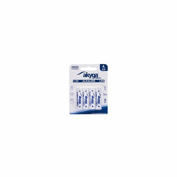 Akyga alkalická baterie AA LR6 Zn-MnO2, 1.5V/3050mAh, bli...