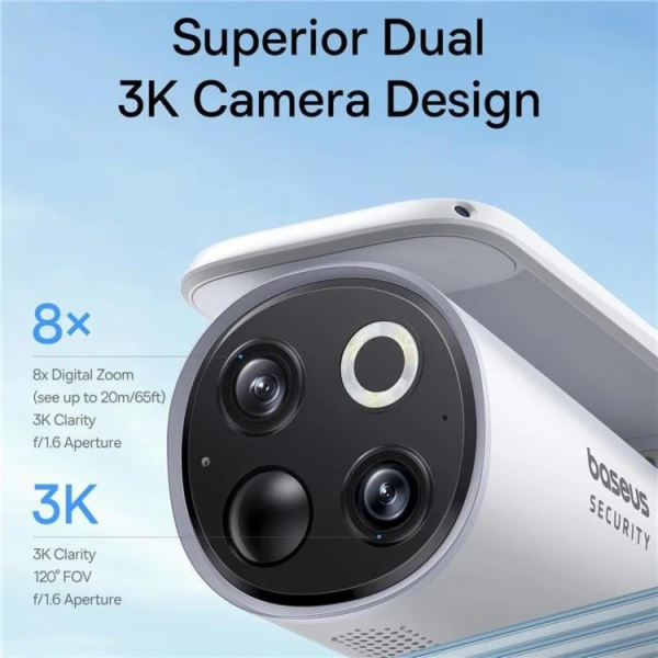 Baseus Security S1 Pro Outdoor  Dual Camera 3K Kit white EU