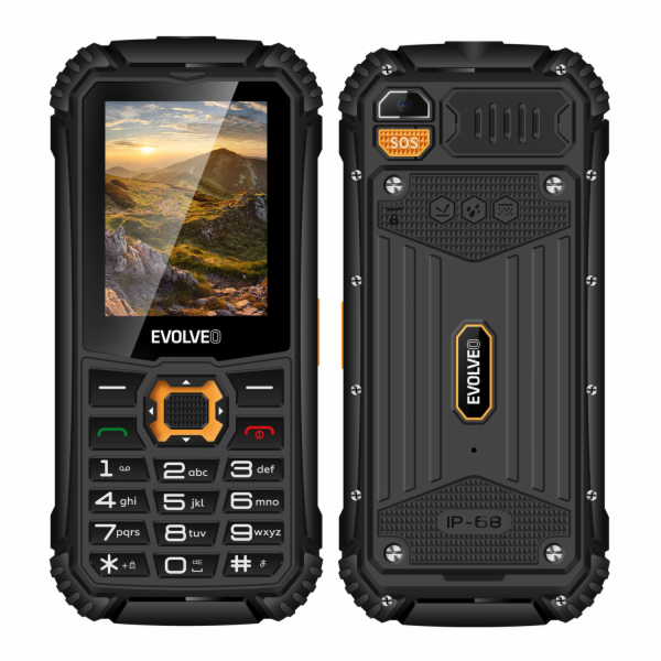 EVOLVEO StrongPhone Q1, vodotěsný odolný Dual SIM telefon...