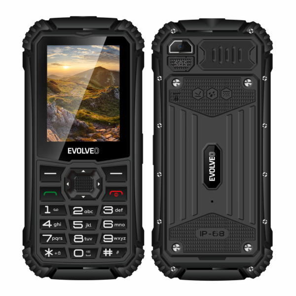 EVOLVEO StrongPhone Q1, vodotěsný odolný Dual SIM telefon...