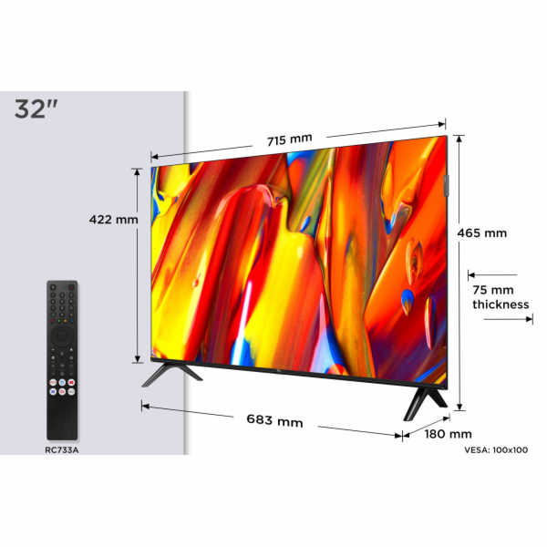 TCL 32V5C SMART TV 32" QLED/FHD/Direct LED/2xHDMI/USB/LAN...
