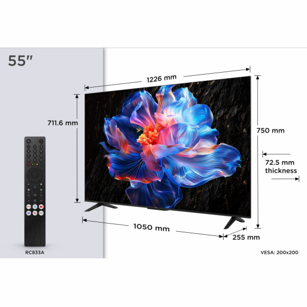 TCL LED televize 55 palců 55V6C