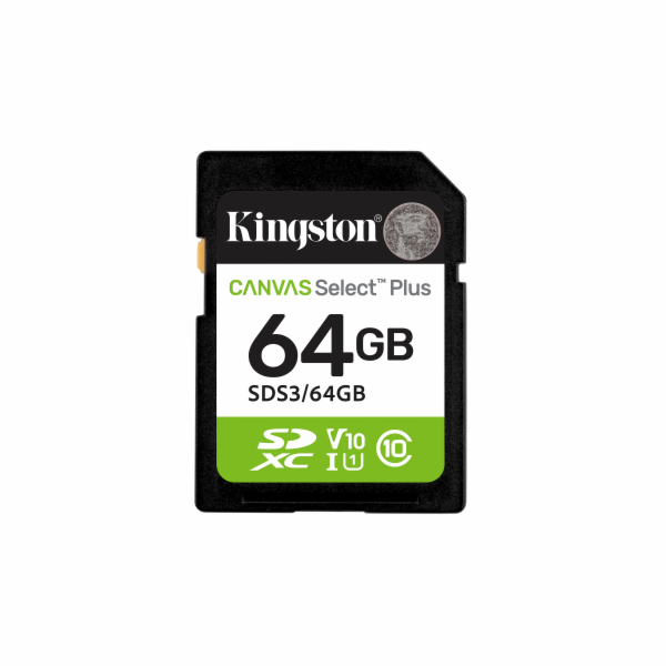 Kingston Technology Canvas Select Plus Gen3 64 GB SD UHS-...