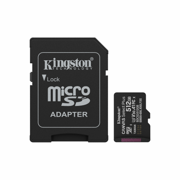 Kingston Technology Canvas Select Plus Gen3 512 GB MicroS...