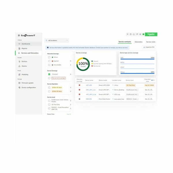 EcoStruxure IT Expert Digital, Remote Monitoring and Mana...