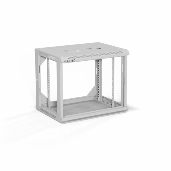 ALANTEC Závěsná skříň 19" 9U 600x450, šedá barva