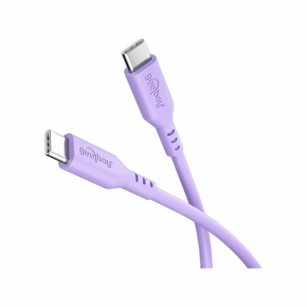 Goobay USB 2.0 Silikonkabel lila, USB-C Stecker > USB-C S...