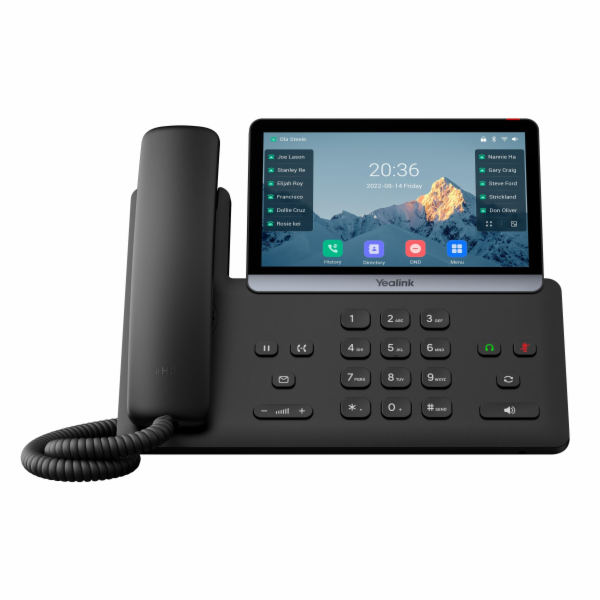 Yealink SIP-T77U SIP telefon, PoE, 16 SIP účtů, 7" bar. L...