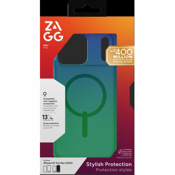 ZAGG Ochranný kryt Milan Snap Apple 17 Pro Max Raven Feather