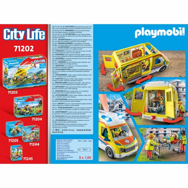 Playmobil 71202 City Life - Rettungswagen mit Licht und S...