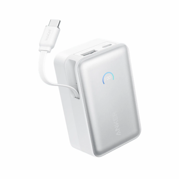 Powerbanka Anker Nano 10000mAh, 45W s kabelem USB-C bílá