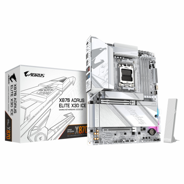 GIGABYTE MB Sc AM5 X870 A ELITE X ICE, AMD X870, 4xDDR5, ...