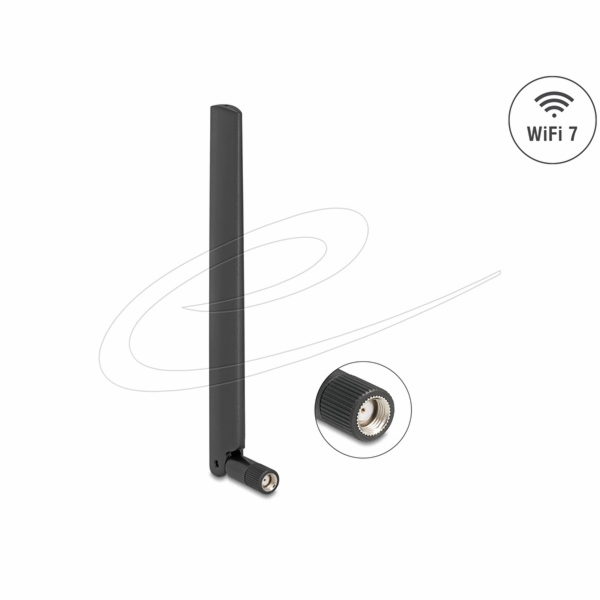 DeLOCK WiFi7 Antenne RP-SMA (schwarz, omnidirektional, Ki...