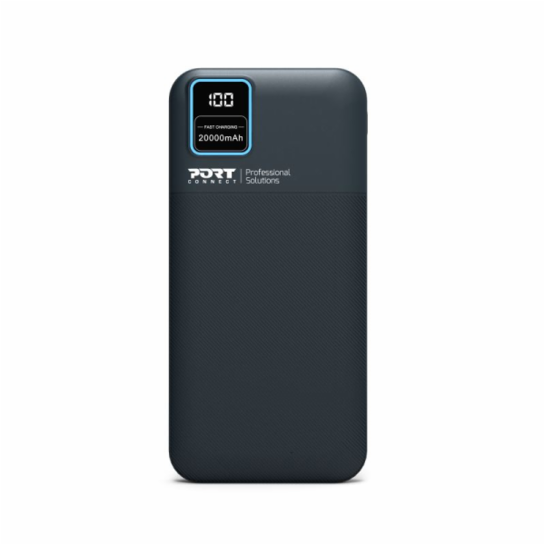 PORT CONNECT powerbanka 20 000 mAh, LCD displej, USB-A QC...