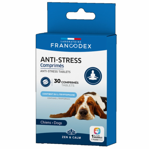 FRANCODEX Anti-stress - antistresové tablety pro psy - 30 ks
