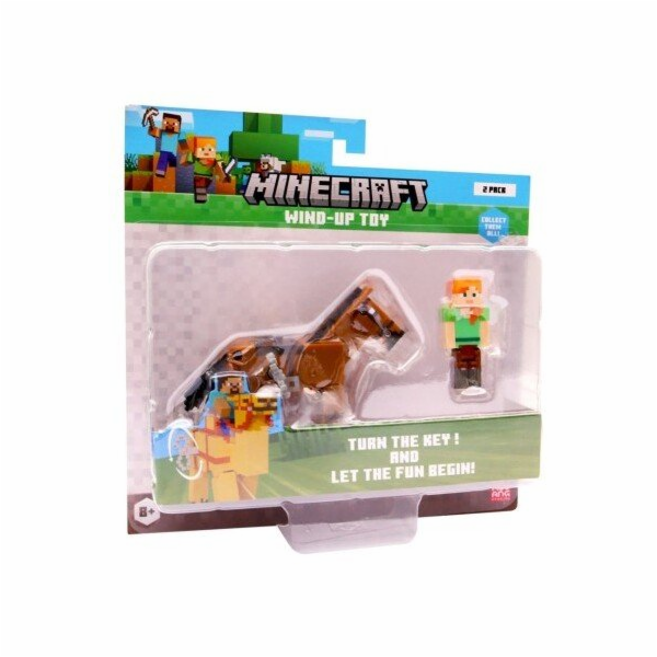 MINECRAFT S2 3D WIND-UP TOY - ALEX & HORSE