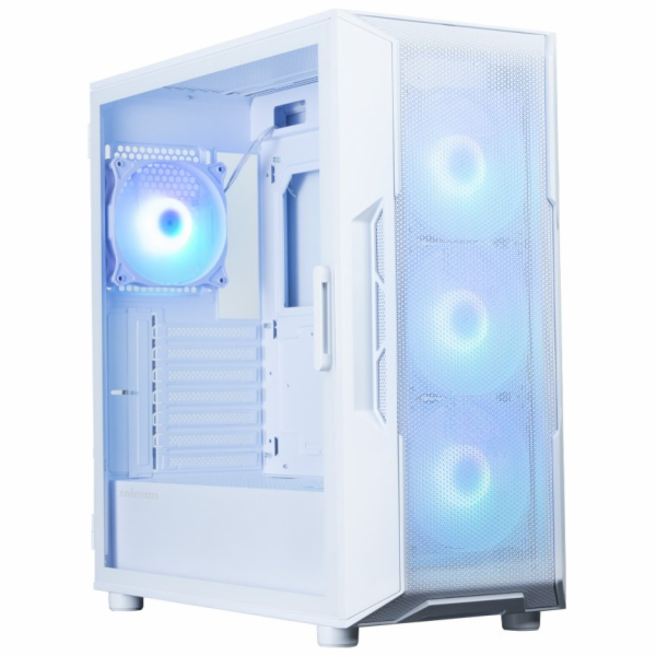 Zalman skříň i3 Neo ARGB V2 White / ATX / 4x120mm ARGB Fa...