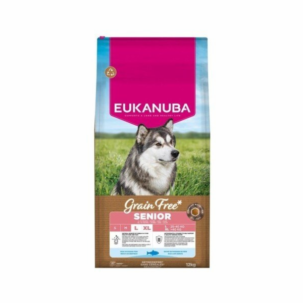 EUKANUBA Grain Free Senior Large Ocean Fish - suché krmiv...
