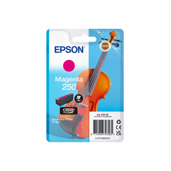 Epson 250 - 4.8 ml - purpurová - originální - blistr - in...