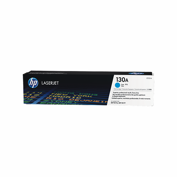 HP 130A Cyan LJ Toner Cart, CF351A (1,000 pages)