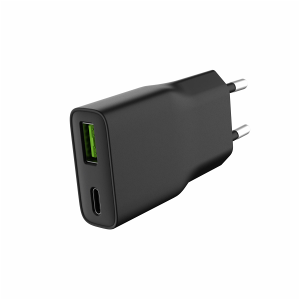 Univerzální USB nabíječka Natec RIBERA GaN SLIM, 20 W, 1X...