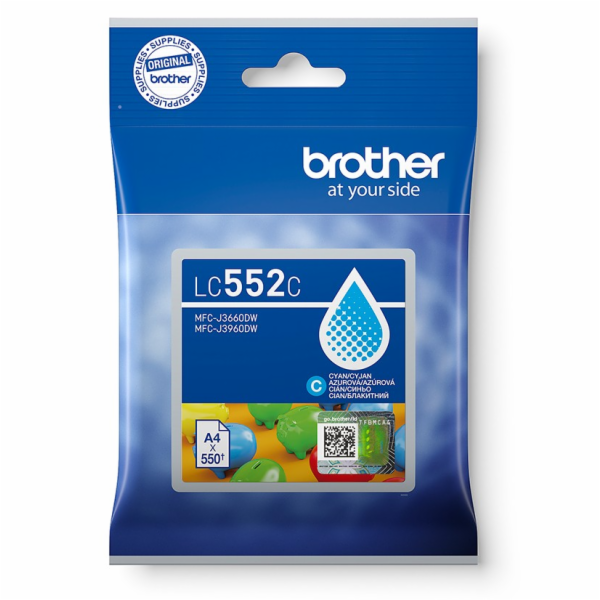 BROTHER INK LC-552C - cyan- cca 550stran, pro MFC-J3660 M...