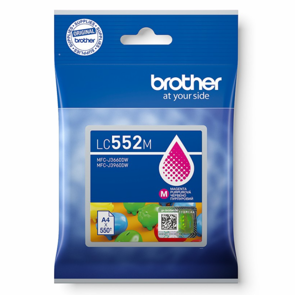 BROTHER INK LC-552M - magenta - cca 550stran, pro MFC-J36...