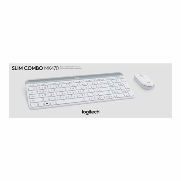 Logitech Slim Wireless Combo MK470 - Sada klávesnice a my...