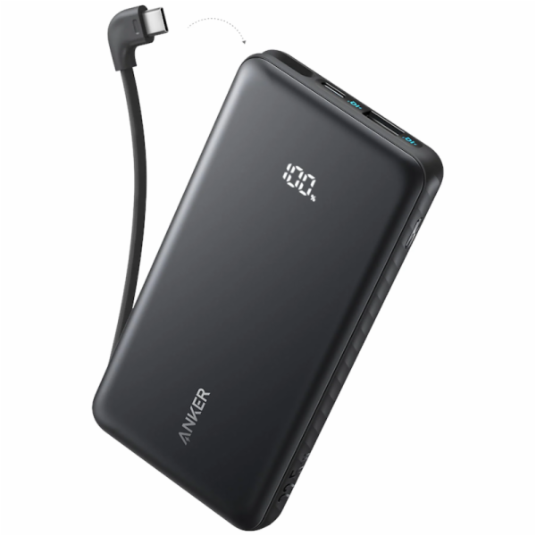 Powerbanka Anker Zolo 10000mAh, 22,5W s kabelem USB-C černá