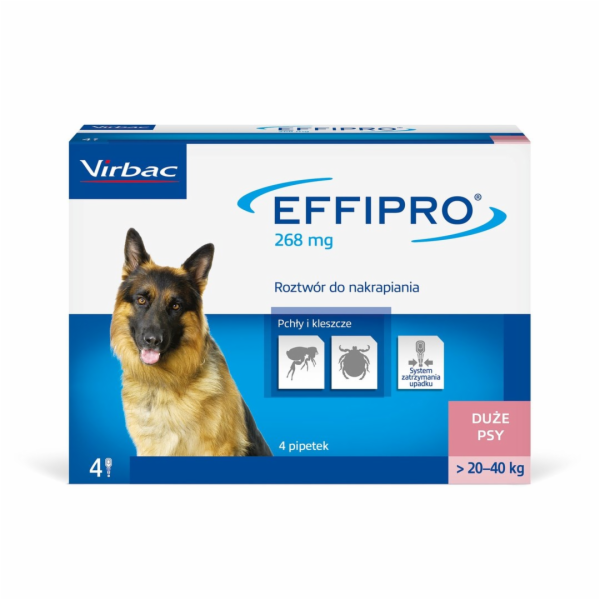 VIRBAC Effipro L (20-40 kg) - kapky proti blechám a klíšť...