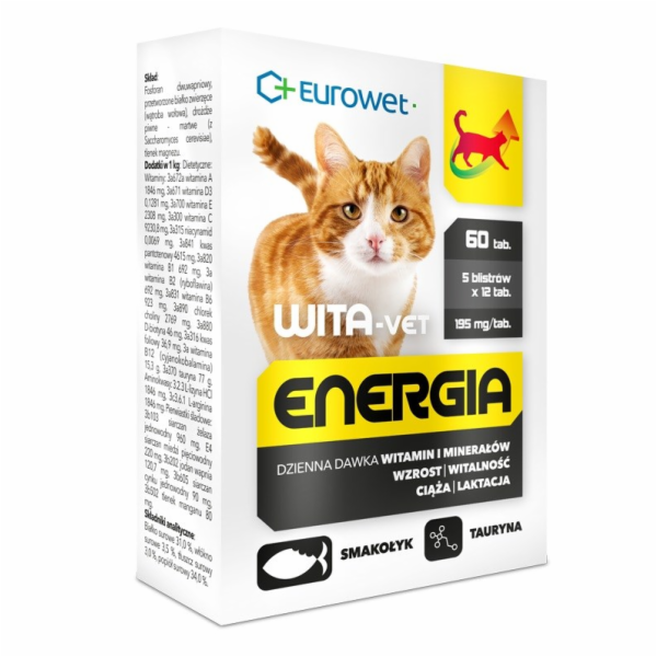 EUROWET Wita-Vet Energia - doplňky stravy pro kočky - 60 ...