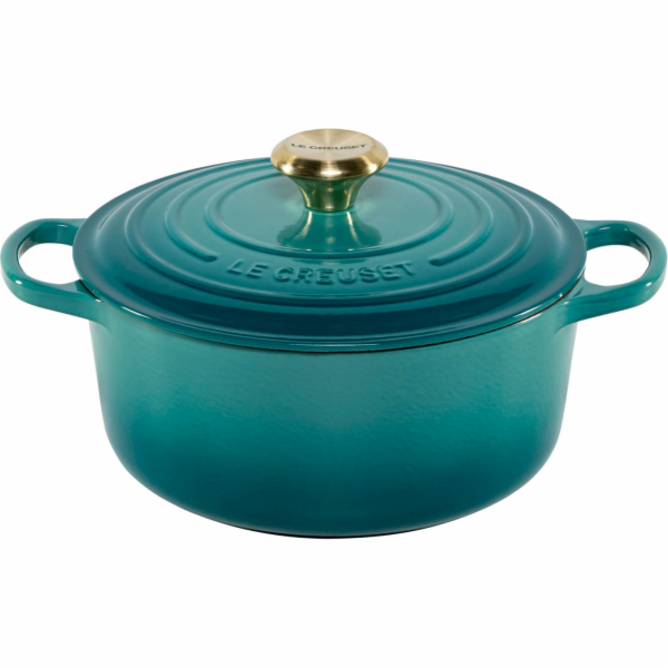 Le Creuset Signature Bräter rund 24 cm bleu riviera