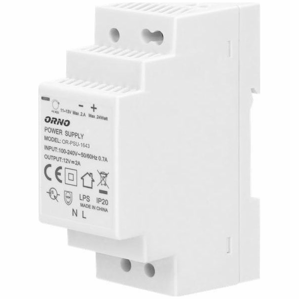 Orno Napájecí zdroj na DIN lištu 12VDC 2A 24W OR-PSU-1643