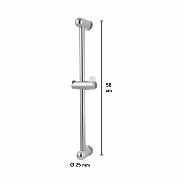 Sprchová tyč Baliv DST-50.01, 58 cm, chromovaná