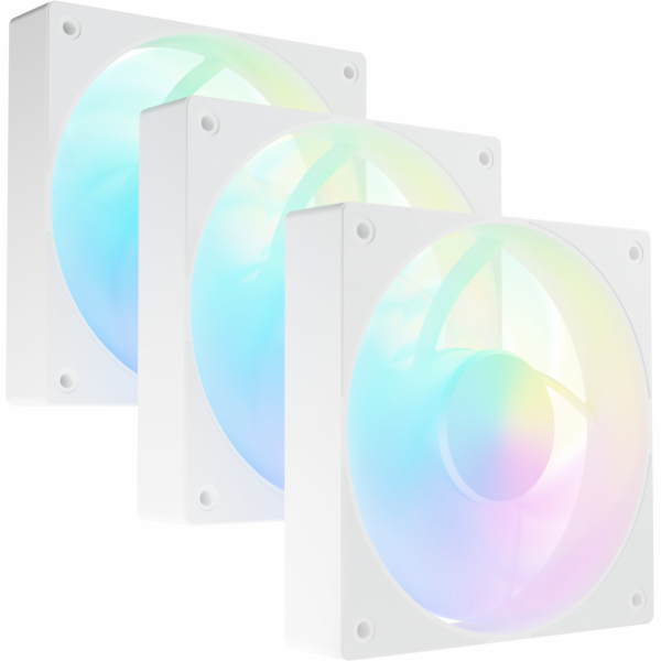 SADA 3 VENTILÁTORŮ FURY SAI S12 ARGB PWM BÍLÁ