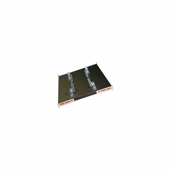TRITON Police s perforací 19", 1U/650mm, nosnost 80kg, černá