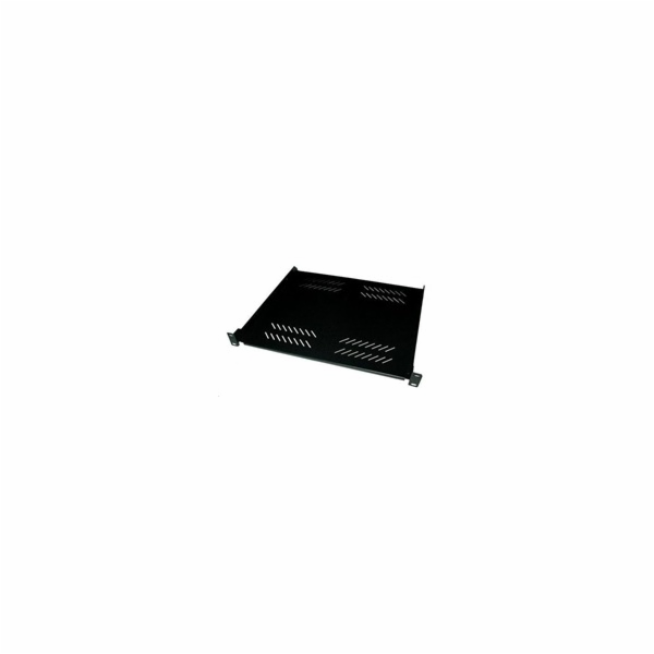 XtendLan 19" police s perforací 1U/400mm, nosnost 25kg, č...