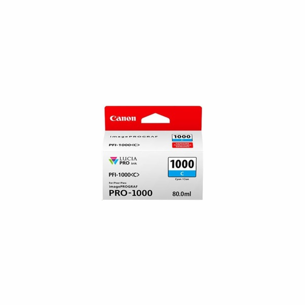 Canon CARTRIDGE PFI-1000C azurová pro ImagePROGRAF PRO-10...