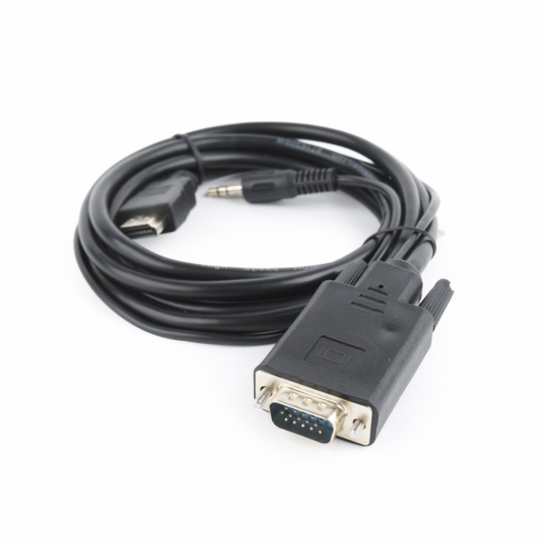 Převodník mini jack HDMI na VGA 3m černý