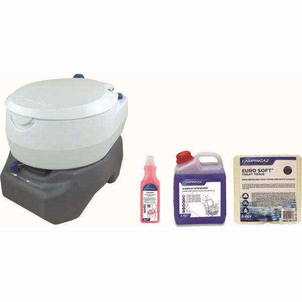 Toaleta chemická WC Portable 20l Combo přenosná bílošedá