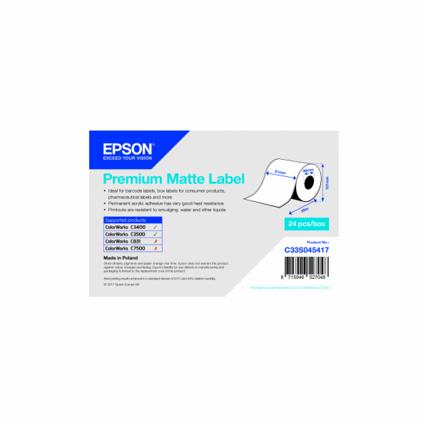 Premium Matte Label Cont.R, 51mm x 35m
