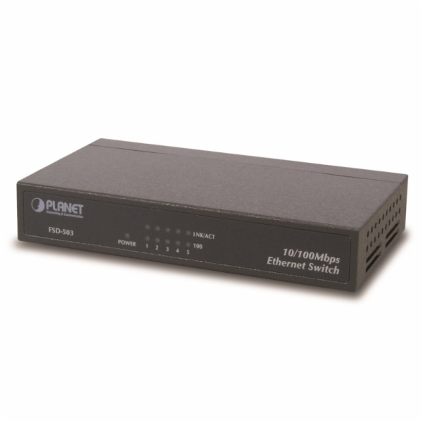 Planet FSD-503 Planet FSD-503 switch 5x 10/100Base-TX, 10...