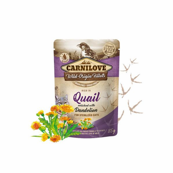 Mokré krmivo pro kočky Carnilove Cat Pouch Quail 0,085 kg
