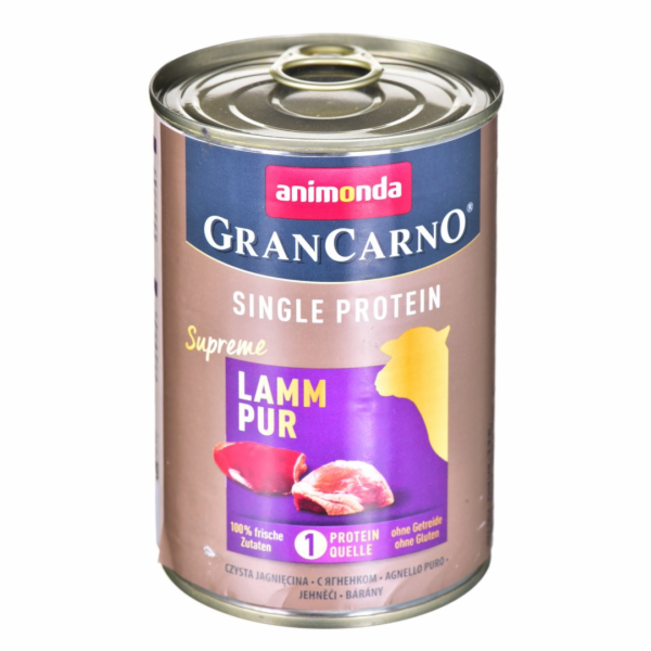 ANIMONDA GranCarno Single Protein příchuť: jehněčí - plec...